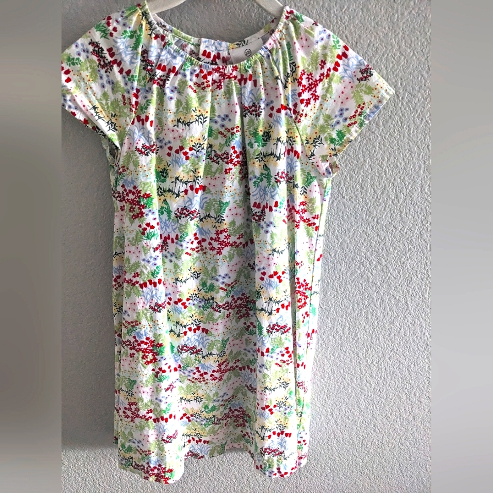 Hanna Andersson cap sleeve floral summer dress 120